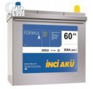 Аккумулятор Inci Aku 6СТ-60 АзЕ  Formul A Asia ( NS60 060 043 010 ) 430A  238x129x224 Турция